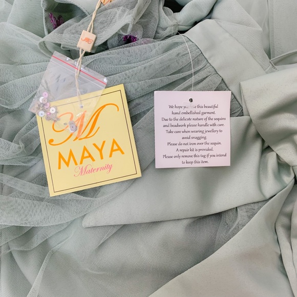 🚫Sold🚫 ASOS Maya Maternity NWT Green Tulle Dress - Picture 8 of 8